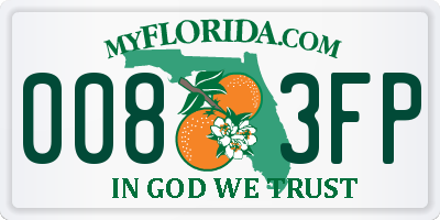 FL license plate 0083FP