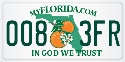 FL license plate 0083FR