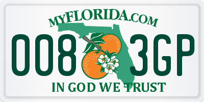 FL license plate 0083GP