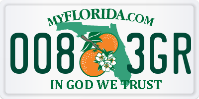 FL license plate 0083GR