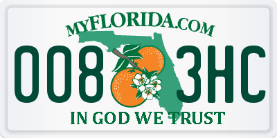 FL license plate 0083HC