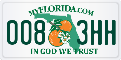 FL license plate 0083HH