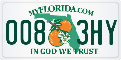 FL license plate 0083HY
