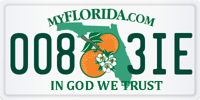 FL license plate 0083IE