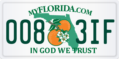 FL license plate 0083IF