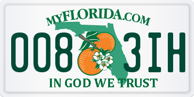 FL license plate 0083IH