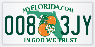 FL license plate 0083JY