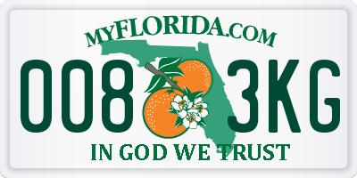 FL license plate 0083KG