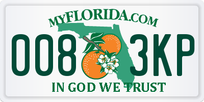 FL license plate 0083KP