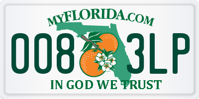 FL license plate 0083LP