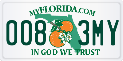 FL license plate 0083MY