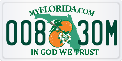 FL license plate 0083OM