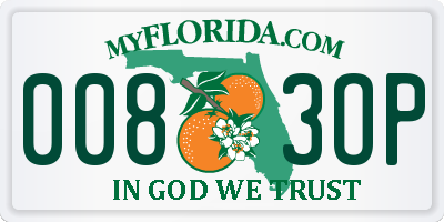 FL license plate 0083OP