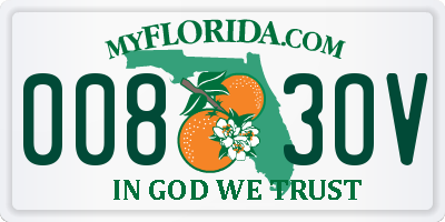 FL license plate 0083OV