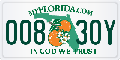 FL license plate 0083OY