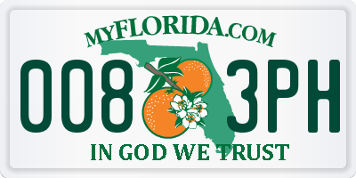 FL license plate 0083PH