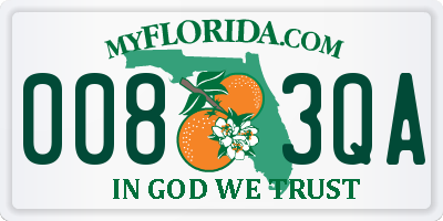 FL license plate 0083QA