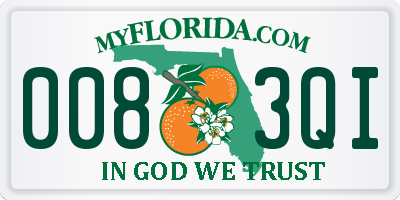 FL license plate 0083QI