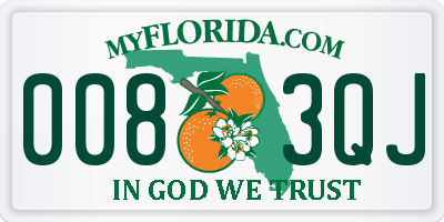 FL license plate 0083QJ