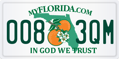 FL license plate 0083QM