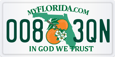 FL license plate 0083QN