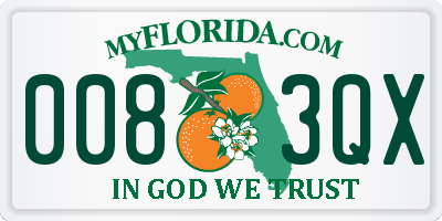 FL license plate 0083QX