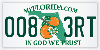 FL license plate 0083RT