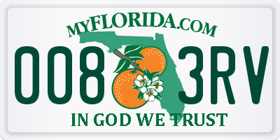 FL license plate 0083RV