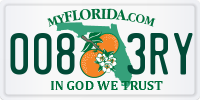 FL license plate 0083RY