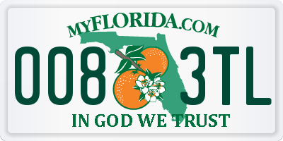 FL license plate 0083TL