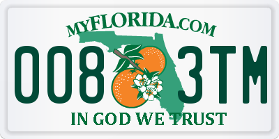 FL license plate 0083TM