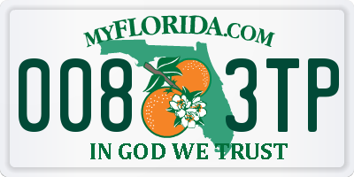 FL license plate 0083TP