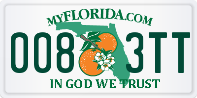 FL license plate 0083TT