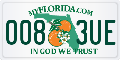 FL license plate 0083UE