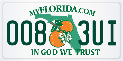 FL license plate 0083UI