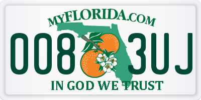 FL license plate 0083UJ