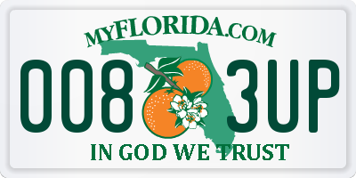 FL license plate 0083UP