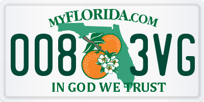FL license plate 0083VG