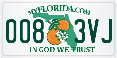 FL license plate 0083VJ