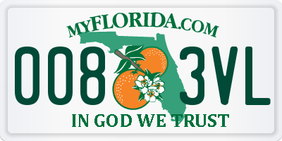 FL license plate 0083VL