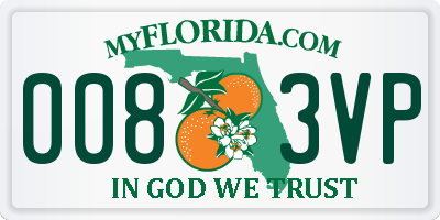 FL license plate 0083VP