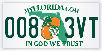 FL license plate 0083VT