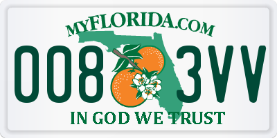 FL license plate 0083VV