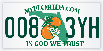 FL license plate 0083YH