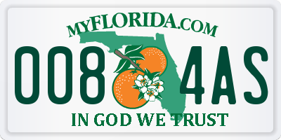 FL license plate 0084AS