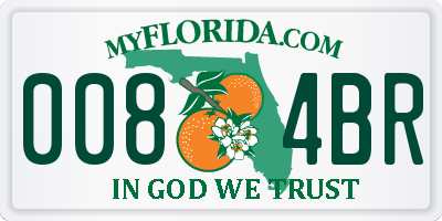 FL license plate 0084BR