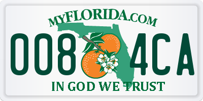 FL license plate 0084CA