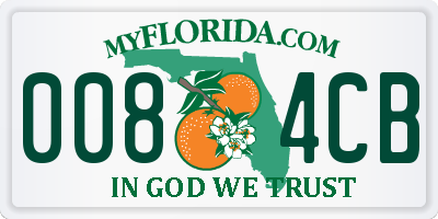 FL license plate 0084CB