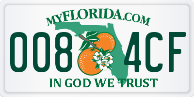 FL license plate 0084CF