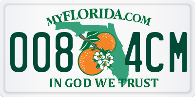 FL license plate 0084CM